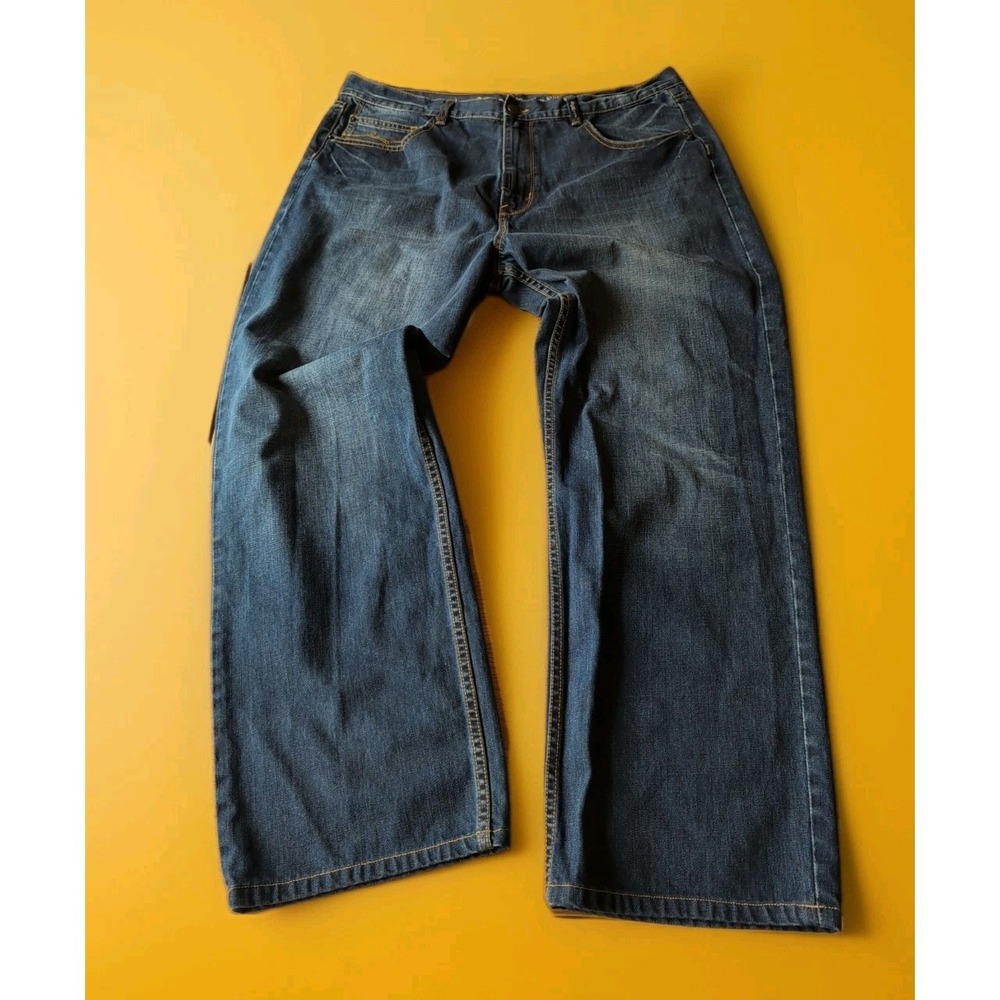 LR Geans Mens 40x30 Core Colletion Classic 47 Loos Fit Button Flap Cotton Jean